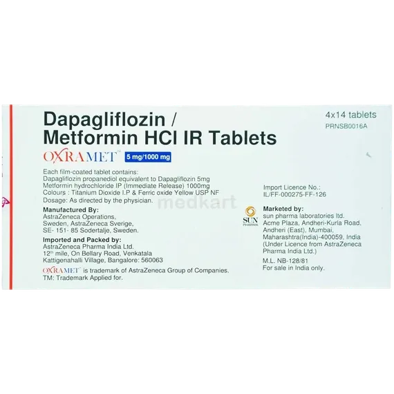 oxramet ir 5/1000mg tablet 14's